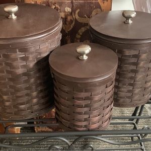 3 Piece Longaberger Canister set